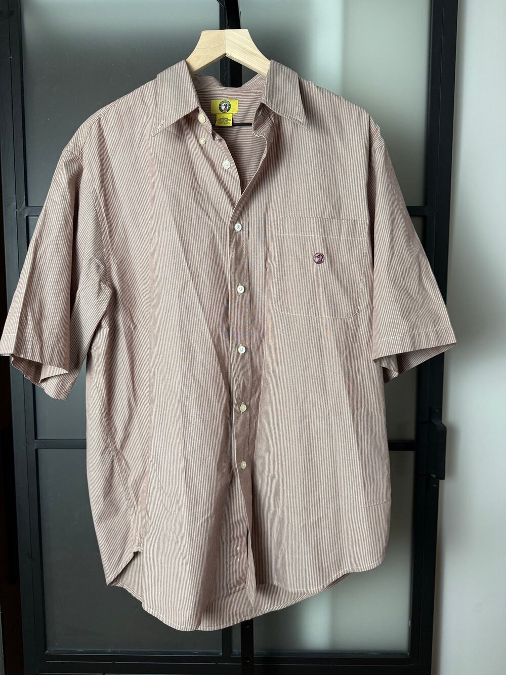 90s Duck Head Men's Short Sleeve Cotton Button Down Size Large